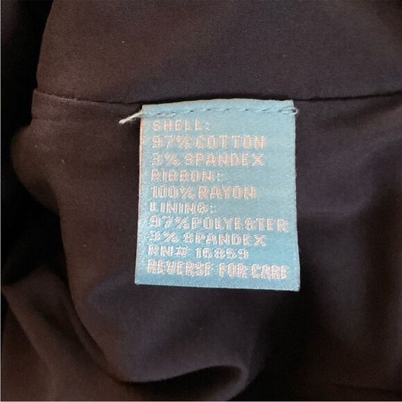 J. McLaughlin Mattie Dress NWT Navy Blue Solid Ribbon Trim Size 6 - Picture 8 of 13